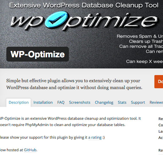 wordpressをクリーンアップするプラグイン「WP-Optimize」