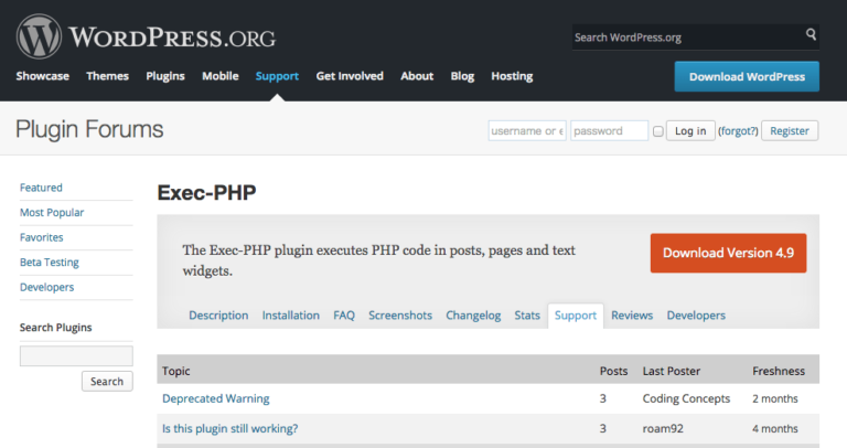 固定ページや記事の投稿画面でもPHPを使えるようにできるプラグイン – Exec-PHP –