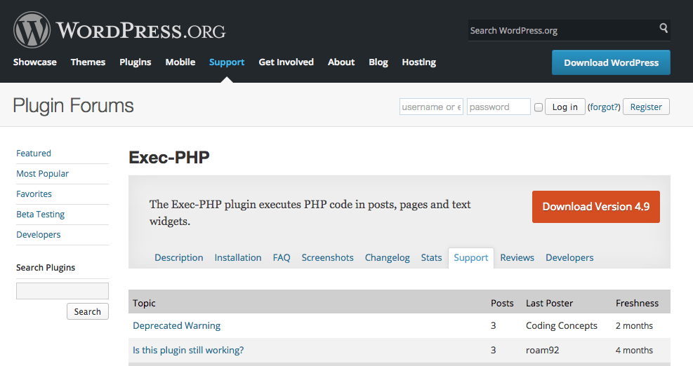 固定ページや記事の投稿画面でもPHPを使えるようにできるプラグイン - Exec-PHP -